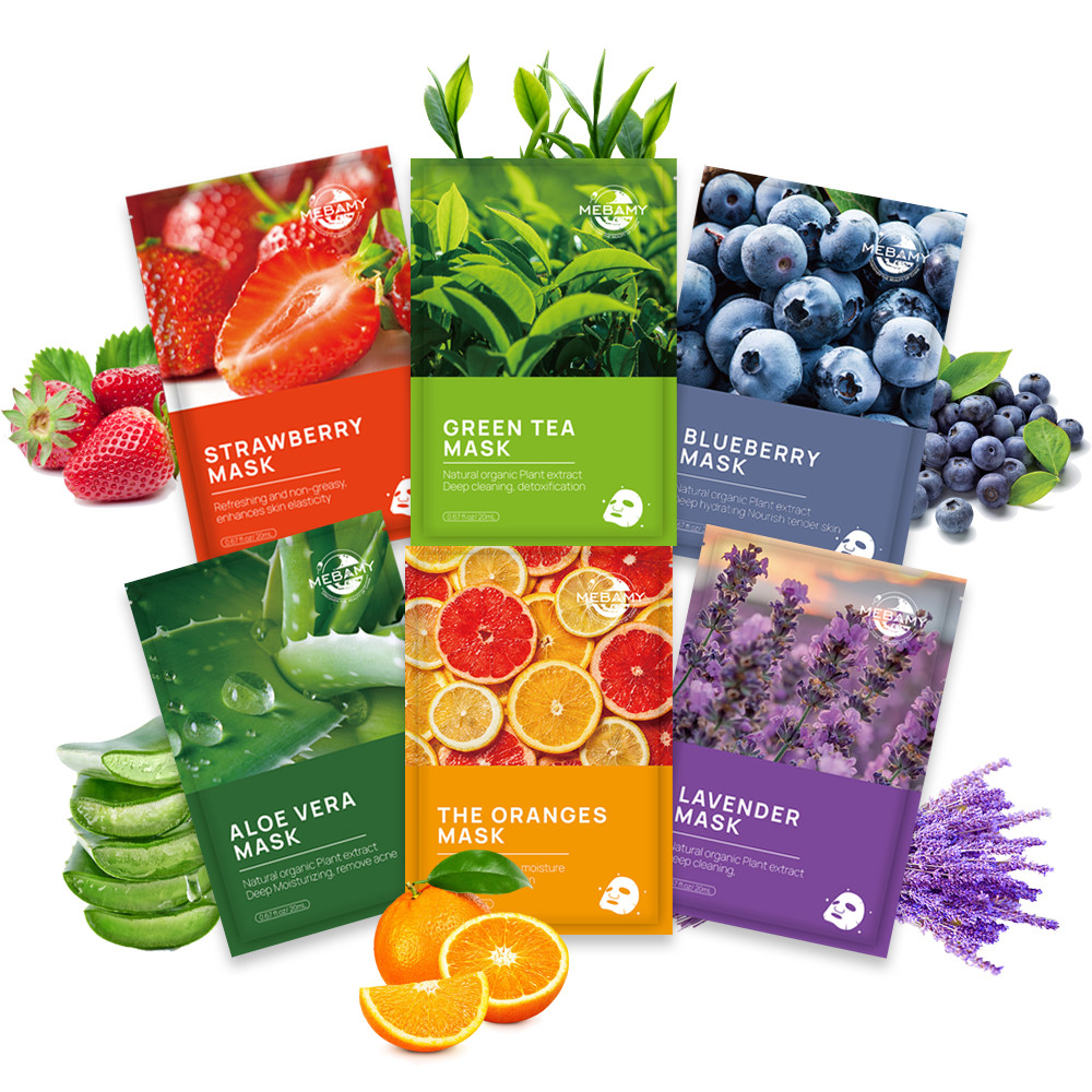 OEM/ODM Fruit Facial Face Mask Sheet Moisturizing With Blueberry