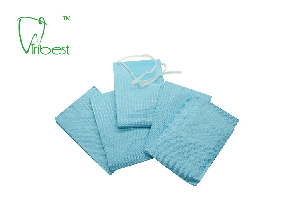 2 Ply Paper 1 Ply Poly Disposable Dental Bibs Dental Protective Wear With Tie
