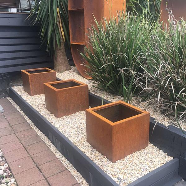 Create A Relaxing Atmosphere Corten Steel Bowl Planter Outdoor Landscapes