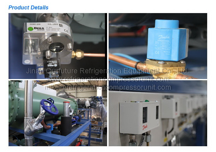 Reciprocating Parallel Compressor Racks For Seed Freezer 10HP*4 R404a