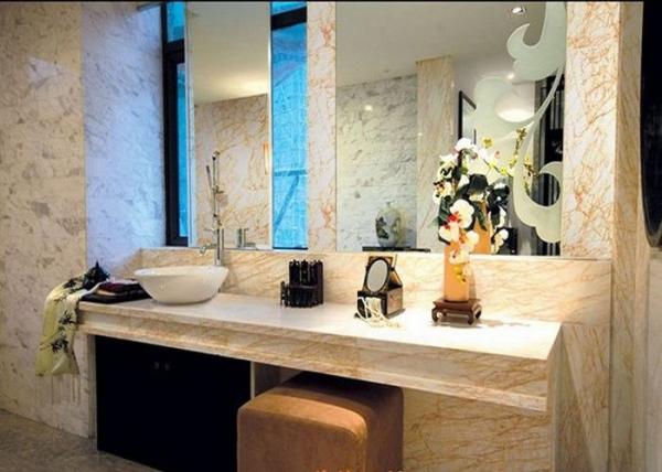 Buy cheap Elegant Beige Marble Stone Countertops 124 MPa Compressive Strength from wholesalers