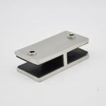 Stainless steel Glass connector 180 degree RS2310 plus, 80X40mm, thickness 5mm,