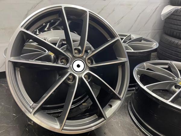 Buy cheap 5 Double Spokes Genuine 20 Inch Alloy Wheels Grey Original For Porsche 911 from wholesalers