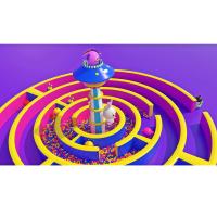 Buy cheap Cartoon Pattern Inflatable Play Park 16m Diameter 0.55mm pvc tarpaulin material product