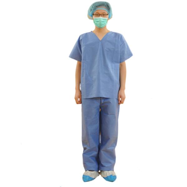 Quality Hospital Disposable Nonwoven Scrub Suit for sale