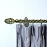 Buy cheap 28mm curtain pole brass pineapple curtain finial Morocco market double metal curtain poles from wholesalers