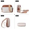 Buy cheap HOT QUILTED EMBROIDERY CHECK COLOR MATCHING VINTAGE SHOULDER BAG ZIPPER STRAP CROSSBODY BAG PURSE SMALL SQUARE BAG from wholesalers