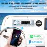 Buy cheap Single DIN Bluetooth Marine Stereo AM FM CD MP3 Stereo Receiver White Cover Waterproof Rated Off Road White Speakers from wholesalers