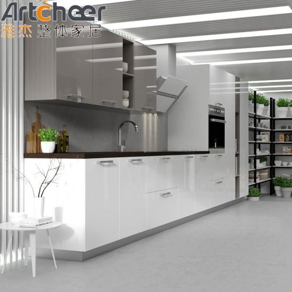 Buy cheap Smart Luxury Style Furniture White Island Set Melamine Modular Lacquer Kitchen Cabinet from wholesalers