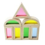 Acrylic Educational 24pcs Rainbow Building Blocks For Kids Gift