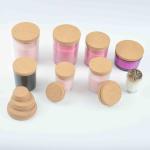 Eco Glass Candle Cup With Natural Cork Bark Top Stopper Cork Lids
