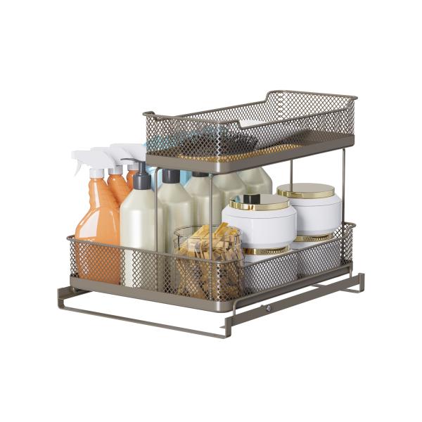 Buy cheap Under Sink Organizer Sliding Basket Organizer Kitchen Storage Basket By Customized Logo For Countertop Type from wholesalers
