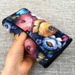 Thailand Authentic Stingray Skin Women's Long Trifold Wallet Genuine Leather