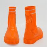 Neon Color Anti Impact Pvc Rain Boots With Fabric Stitching