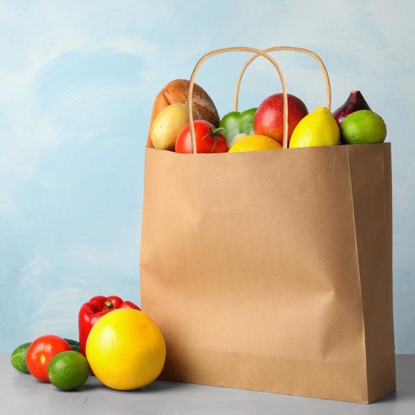Buy cheap Customized Logo Extra Large Flat Bottom Kraft Paper Bag for Groceries and Clothes Sale from wholesalers