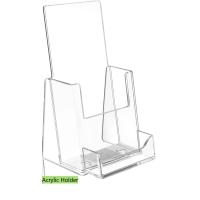 Buy cheap 4 Inch Countertop Acrylic Display Stand Acrylic Brochure Holders With Card Slot product