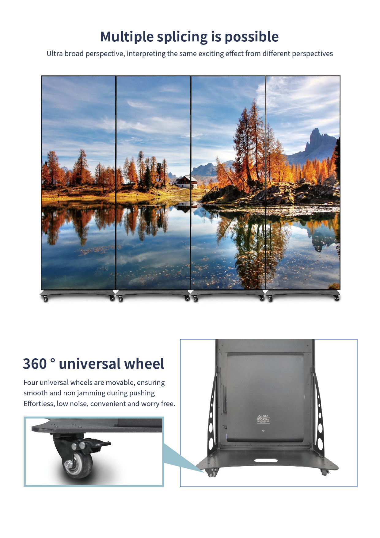 Indoor Led Poster Floor Standing Display Screen P1.86 P2 P2.5 GOB