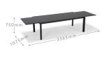 Extendable Patio Set L 336.5 x W 107.5 x H 75cm AJUNION Outdoor Aluminum Dining