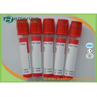 Buy cheap Vacuum Blood Sample Collection Tubes , Red Top Blood Tube For Clinical Blood product