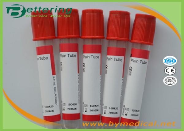 Buy cheap Disposable vacuum blood collection tube plain tube with red cap blood sampling collecting tube from wholesalers