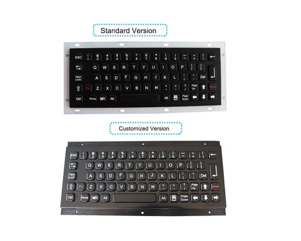 Buy cheap IP67 Black Metal Industrial Keyboard Vandal Proof Panel Mount from wholesalers