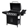Buy cheap CE/TUV/LFGB Certified Warming Grid 430 SS 5 1 Burners Gas Grills for Outdoor BBQ from wholesalers