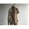 Buy cheap Natural Flax Color Ladies Faux Fur Coats With Funnel Neck Multi Size TW76418 from wholesalers