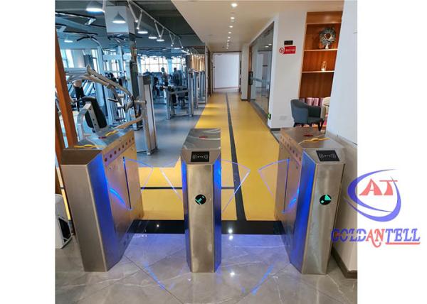 Buy cheap GYM Entrance Bi Directional Flap Barrier Gate SUS304 NFC Scanner Pedestrian Turnstile Gate from wholesalers