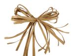 Gift package paper pretied raffia ribbon bow Tie and bundle egg for pack in opp