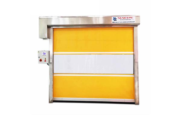 2.0mm Stainless Steel Frame Electric High Speed Doors With English Man-Machine