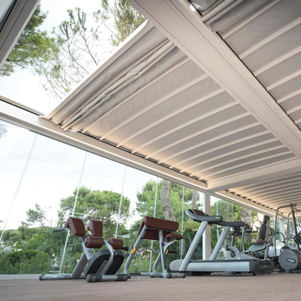 Buy cheap Customized Retractable Outdoor Roof Automatic Pergola Roof For Swimming Pool from wholesalers