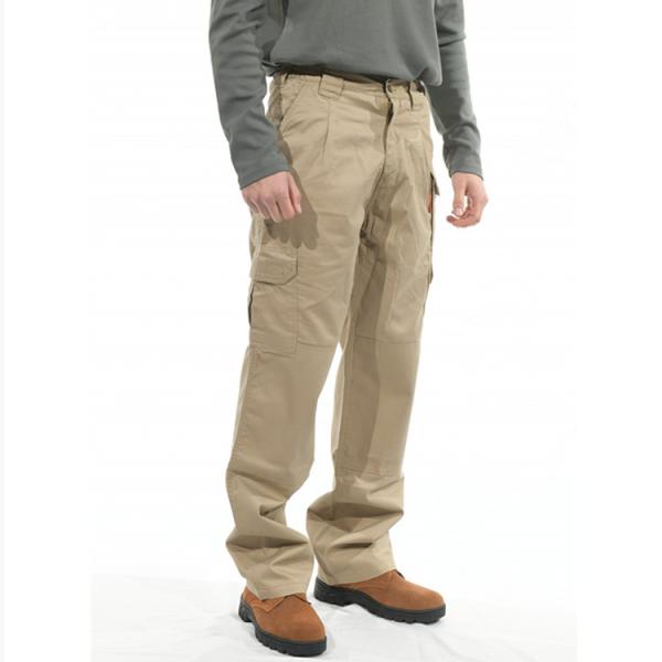 Buy cheap CN88 12 7.5oz CAT FR Cargo Pants Khaki Fire Rated For Men Workwear from wholesalers