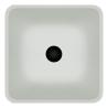 Buy cheap Super Clear Bathroom Wash Basins Tempered Glass White Seamless Square Sink Bowl from wholesalers