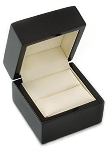 Buy cheap Recyclable Beautiful Jewelry Box , Black Wooden Classical Ring Jewelry Organizer Box from wholesalers