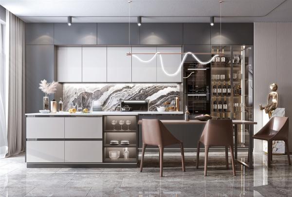 Buy cheap Factory Wholesale Solid Wooden MDF American Modern Shaker Kitchen Cabinets from wholesalers