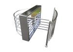 Dual Bearing SS304 Acrylic Half Height Turnstile 450mm Arm Stainless Steel