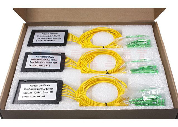 Corning Fiber ABS PLC Splitter Single Mode 1×16 Optic Splitters FTTH