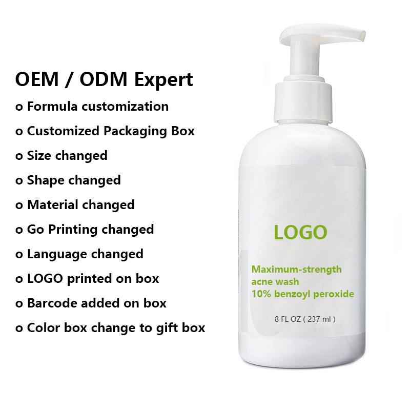 10% Benzoyl Peroxide Facial Cleanser Deep Clean Acne Remove Dead Skin Pore Scrub Wash Facial Clean Oil Control Face Care