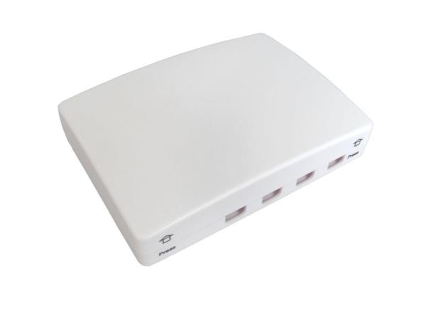 Buy cheap 4 SC Port Fiber Optic Termination Box FTTH Fat Box Splicing Plastic White from wholesalers