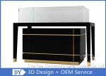 Luxury Nice Black Jewelry Showcase Display , Jewelry Shop Counters