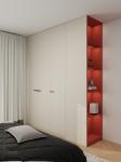 Modern Storage Bedroom Furniture Customized Closet Glass Door Walk In Wooden