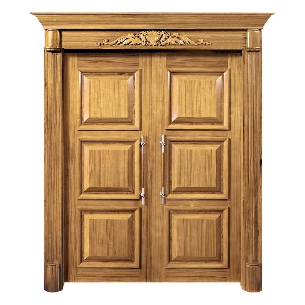 Buy cheap Anti UV Solid Wood Entrance Doors MDF Board Waterproof 210cm Height from wholesalers