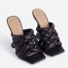 Buy cheap Custom Color Mules Women'S High Heel Slippers NAPPA PU Braided Straps from wholesalers