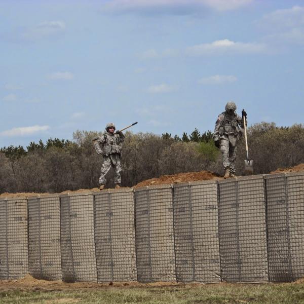 Buy cheap Mil 10+Mil 3 Defensive Military Barrier Galfan Welded Gabion Box Hesco from wholesalers