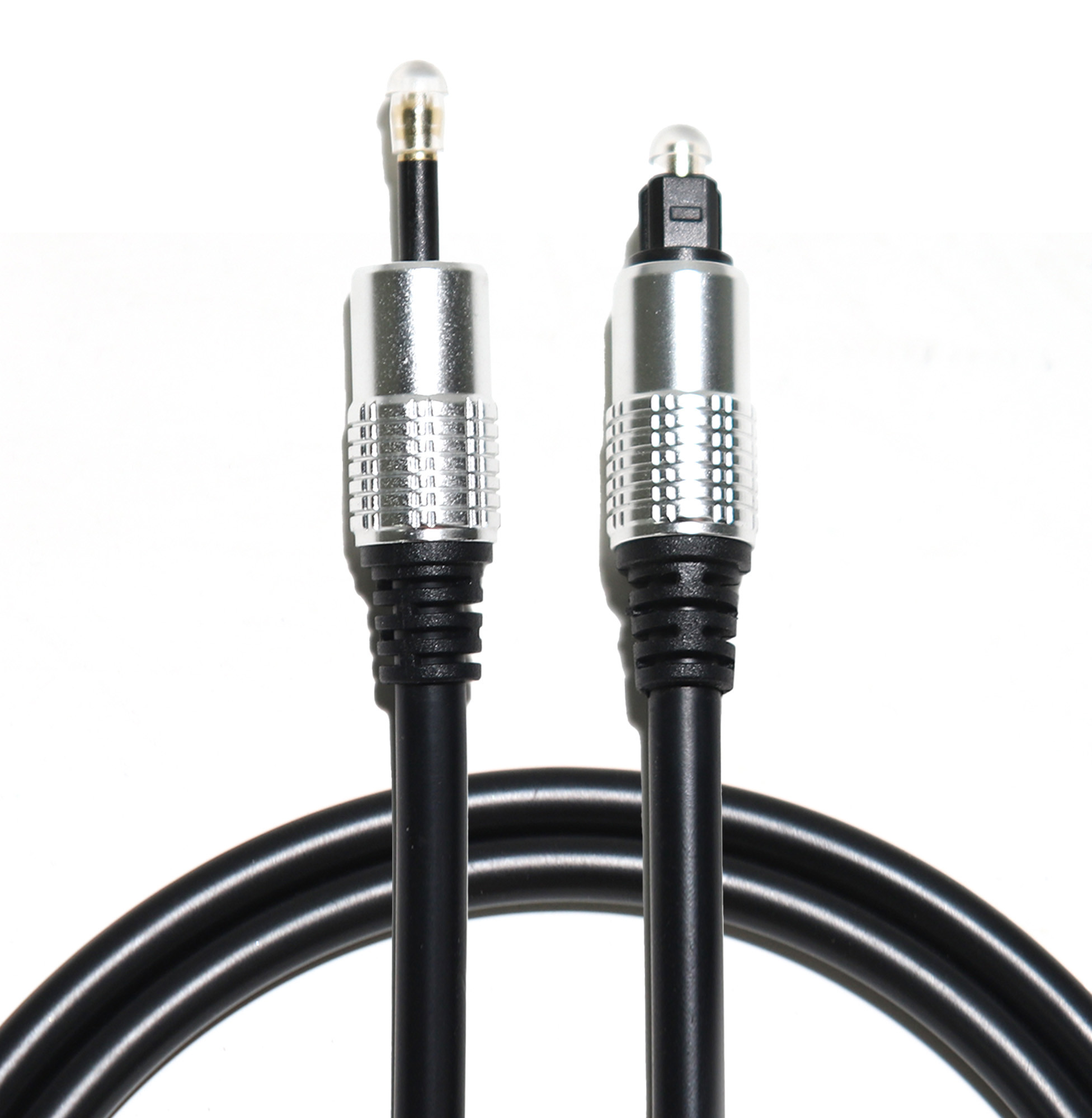 Optical Toslink Cable OD5.0 Rope T-3.5 Plated Aluminum Silver Shell For Home Theatre Amplifier Soundbar 1.5M 3M 5M