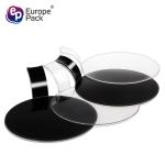 Wholesale round shape disposable plastic cake tray with handle