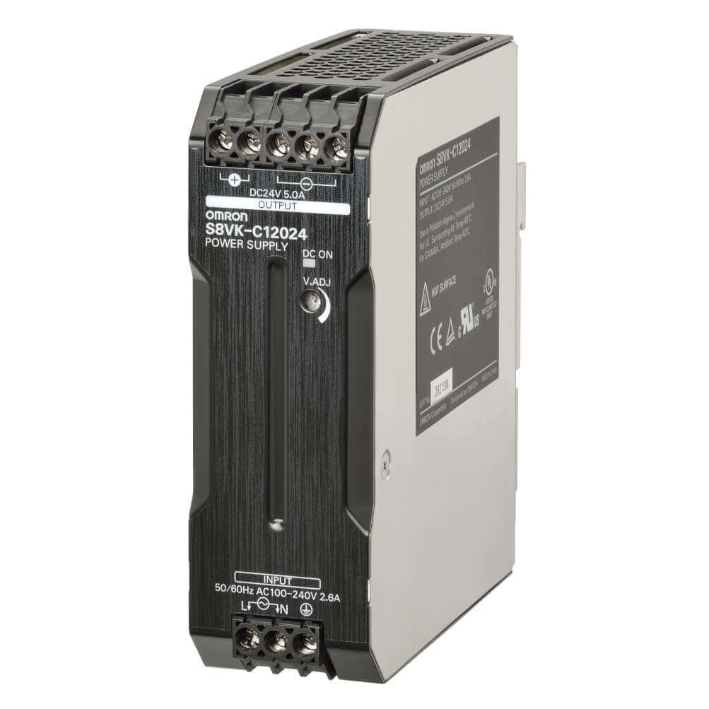 OMRON S8VK-C06024 AC-DC Power Supply 24V 2.5A 85-264V Enclosed DIN Rail 60W S8VK Series