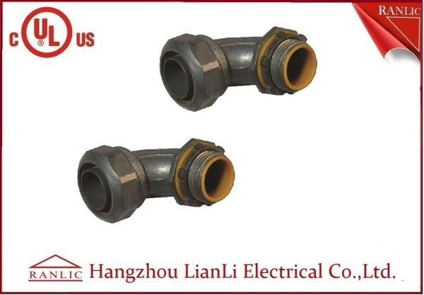 Buy cheap Liquid Tight Flexible Metal Conduit Fittings 90 Degree Connector With Insulated Throat from wholesalers