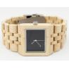 Buy cheap Swiss Movement Square Face Wooden Watches 3 ATM Waterproof Custom Made from wholesalers
