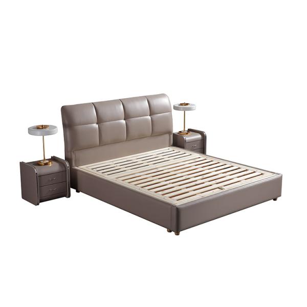 Buy cheap Leather Headboard Hotel Luxury Bed from wholesalers